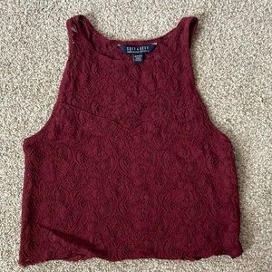Maroon lacey tank top